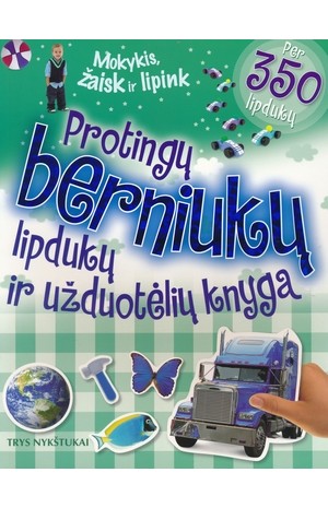 Protingų berniukų lipdukų ir užduotėlių knyga